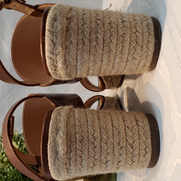 Abella Taya Wedge Espadrille Sandal Brown 8.5 - Picture 9 of 11